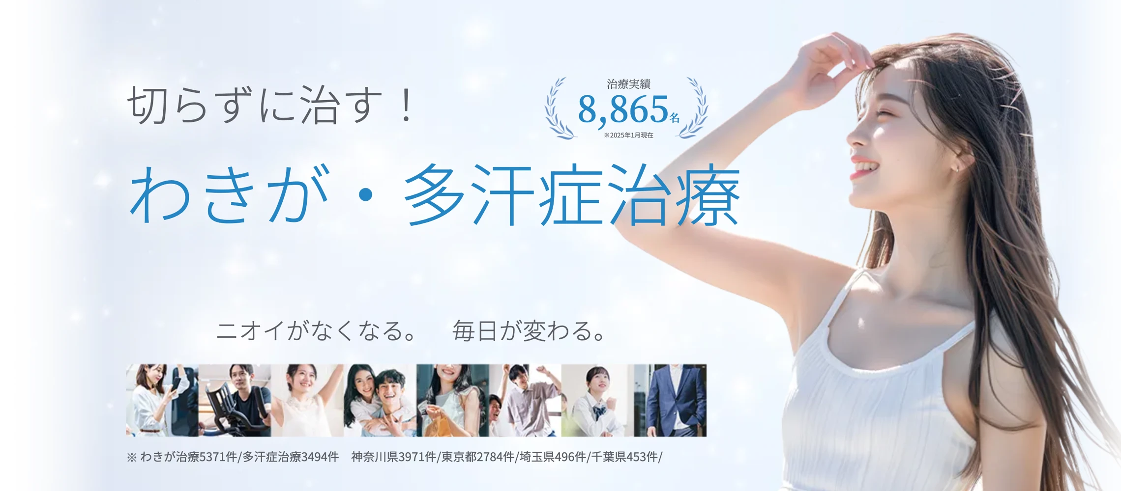 切らずに治す！ワキガ・多汗症治療